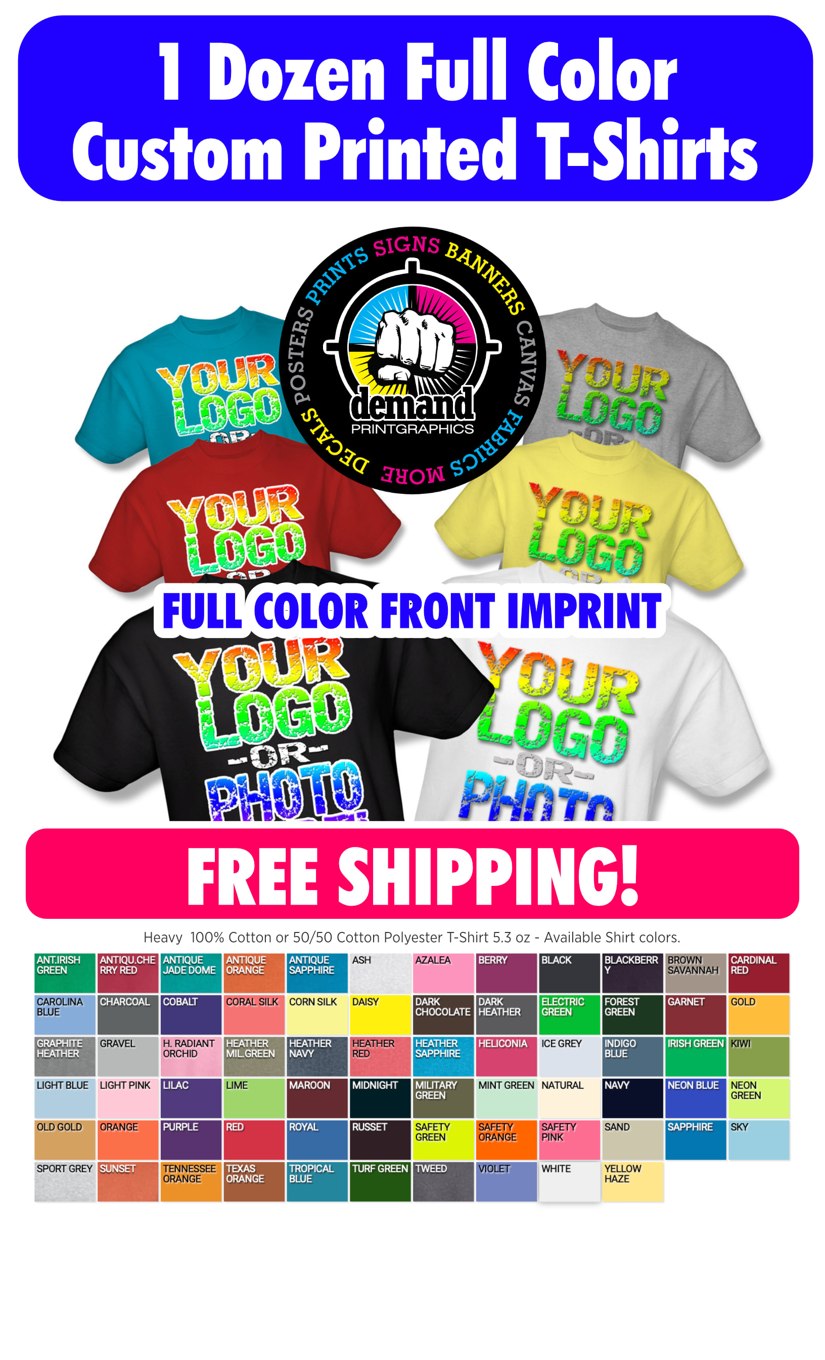 Custom Printed Work Shirts, Data Graphics Promotions Inc